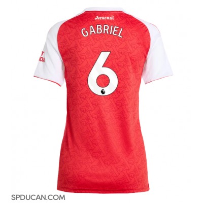 Zenski Nogometni Dres Arsenal Gabriel Magalhaes #6 Domaci 2025-26 Kratak Rukav Zenski Nogometni Dres Arsenal Gabriel Magalhaes #6 Domaci 2025-26 Kratak Rukav